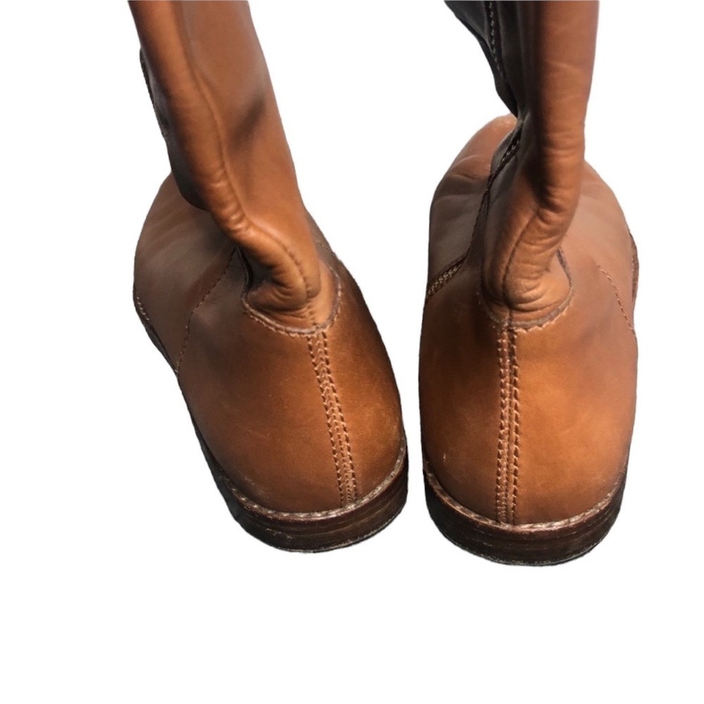 COACH Martta Tall Tan Leather Riding Boots in Cinnamon Size 7.5 - Picture 4 of 8